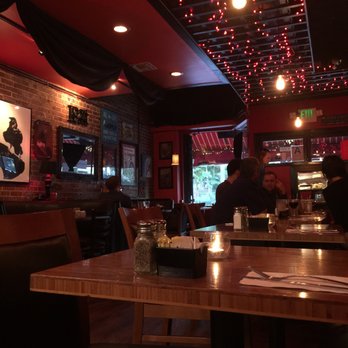 Birds - View from seat. Pretty inside with red lights covering the ceiling. - New American Near Me - Los Angeles, California Birds - View from seat. Pretty inside with red lights covering the ceiling. - New American Near Me - Los Angeles, California