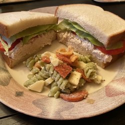 Pitney Italian Market - Chicken Salad sandwich and pasta salad