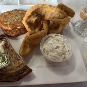 The Foxhole Lounge - Lake Perch Dinner with Potato Pancakes - Lounges Near Me - Racine, Wisconsin The Foxhole Lounge - Lake Perch Dinner with Potato Pancakes - Lounges Near Me - Racine, Wisconsin
