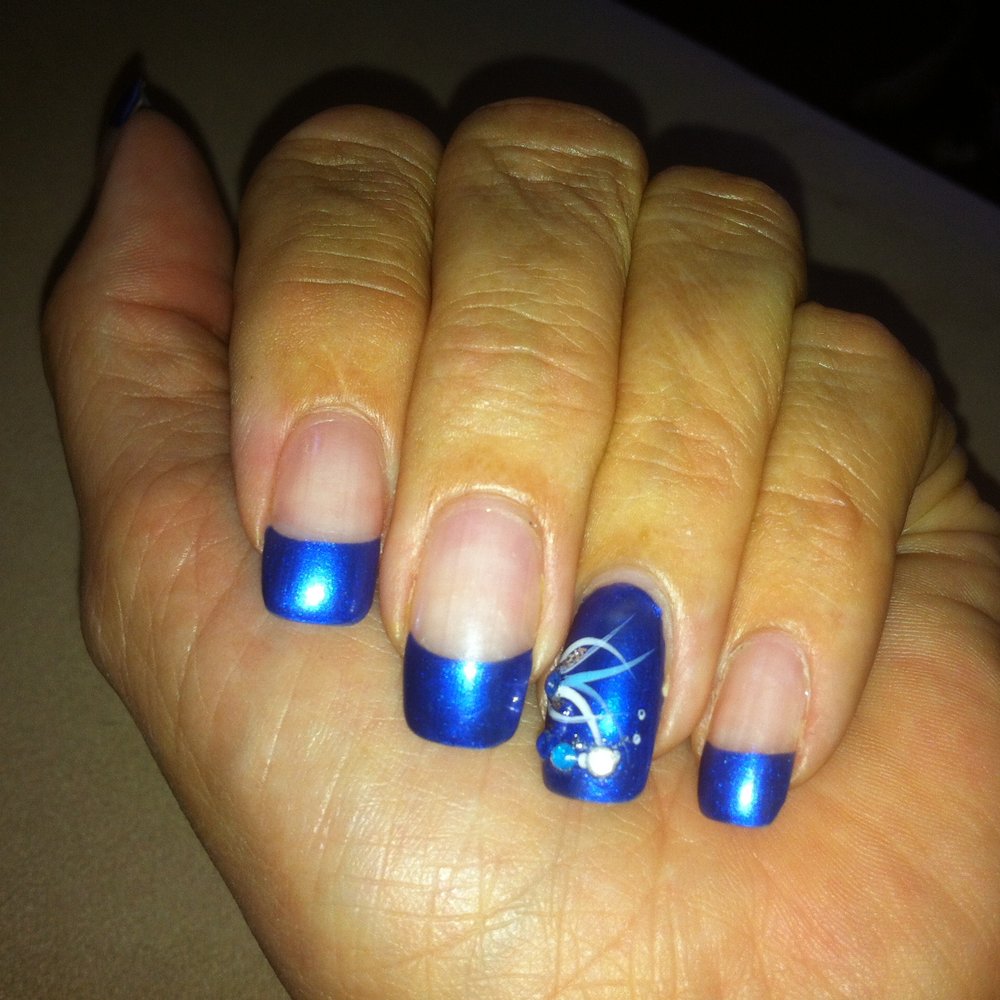Creative Nails - blue to match my boyfriends car - Nail Salons Near Me - Las Vegas, Nevada
