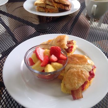 Sweet Lemon Kitchen - Egg croissant sandwich with fruit and pulled pork sandwich with fruit. Delish! - Cafes Near Me - Georgetown, Texas Sweet Lemon Kitchen - Egg croissant sandwich with fruit and pulled pork sandwich with fruit. Delish! - Cafes Near Me - Georgetown, Texas