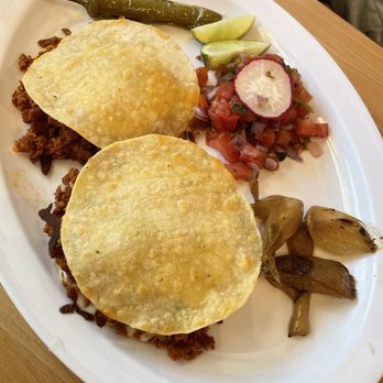 Los Chilangos - Mulitas with chorizo - Caterers Near Me - Redmond, Washington Los Chilangos - Mulitas with chorizo - Caterers Near Me - Redmond, Washington
