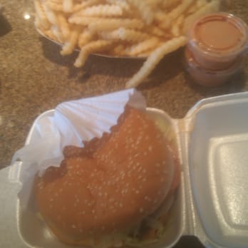 Burger Ranch - Large fry, Ranch burger, and two fry sauces. - Burgers Near Me - Yakima, Washington Burger Ranch - Large fry, Ranch burger, and two fry sauces. - Burgers Near Me - Yakima, Washington