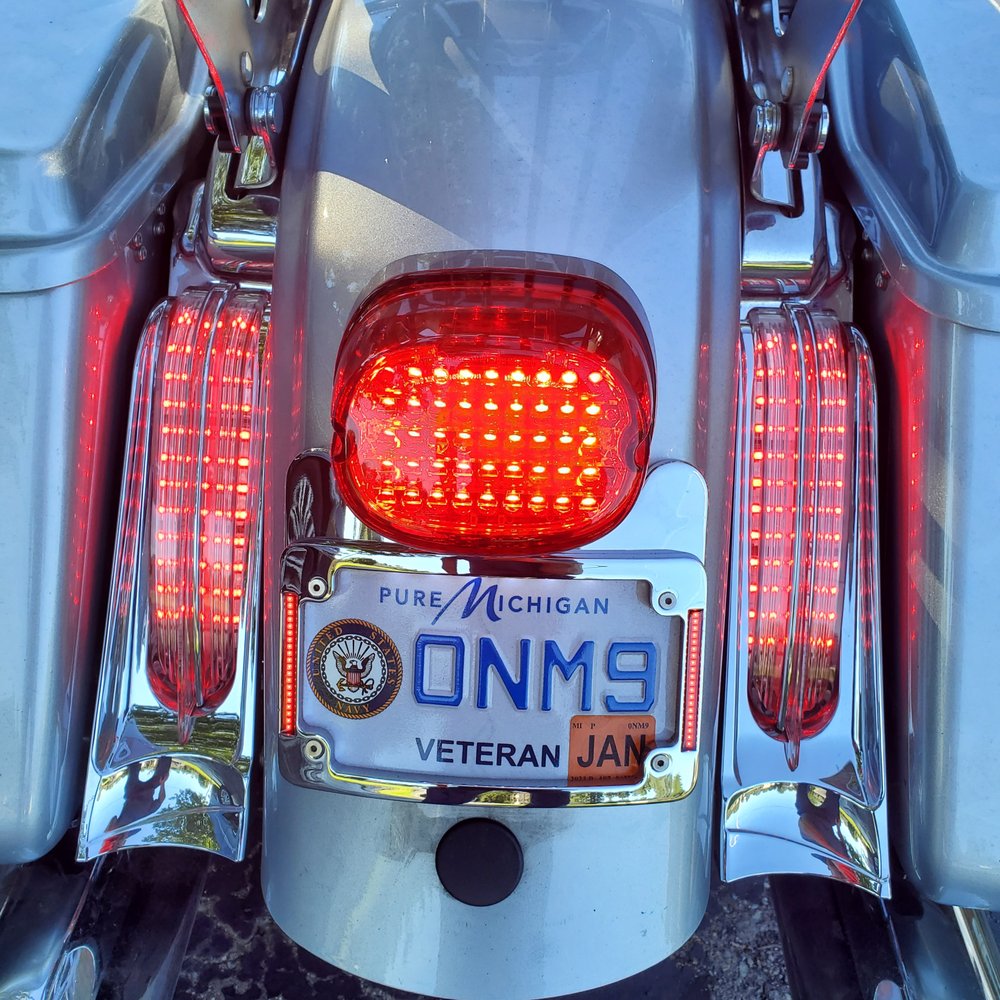 Ray C's Harley Davidson - New LED break light, to match the Ciro Break/turn filler lights. New license plate holder. - Motorcycle Dealers Near Me - Lapeer, Michigan Ray C's Harley Davidson - New LED break light, to match the Ciro Break/turn filler lights. New license plate holder. - Motorcycle Dealers Near Me - Lapeer, Michigan