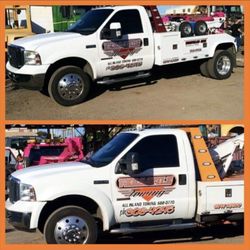 Versatile Towing - Blurry post was him passing us. Clear post was off his Facebook page.