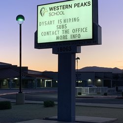 Western Peaks Elementary School - Outside sign