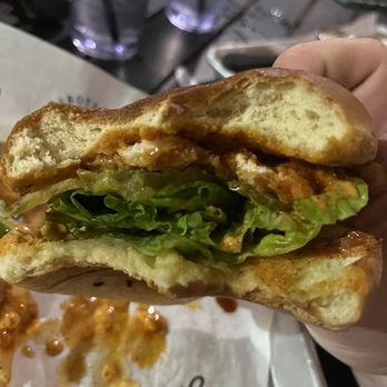 Shaky Jakes - The Nashville Hot Chicken sandwich with 1/8th" thick patty. - Chicken Wings Near Me - Broken Arrow, Oklahoma Shaky Jakes - The Nashville Hot Chicken sandwich with 1/8th" thick patty. - Chicken Wings Near Me - Broken Arrow, Oklahoma