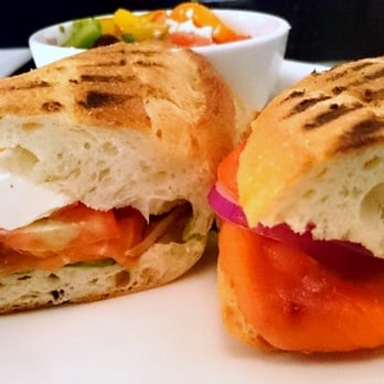 Avenue Café + Bistro - Smoked Salmon Sandwich & Greek Salad - Cafes Near Me - Toronto, Ontario Avenue Café + Bistro - Smoked Salmon Sandwich & Greek Salad - Cafes Near Me - Toronto, Ontario