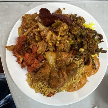 Hyderabad Biryani - Hearty buffet plate with all of the good stuff!!! - Indian Near Me - Memphis, Tennessee