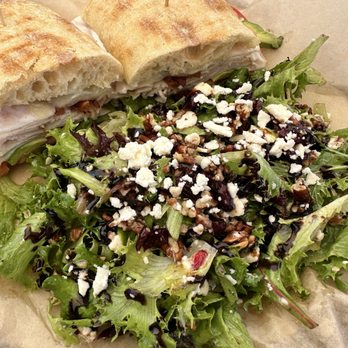 Lorimar Vineyards and Winery - Turkey bacon ciabatta & vineyard salad - Wineries Near Me - Temecula, California Lorimar Vineyards and Winery - Turkey bacon ciabatta & vineyard salad - Wineries Near Me - Temecula, California