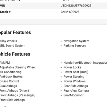 OC Carz - This is what is listed on the Carfax ad. I had never seen a Prius with a sunroof before or power seats so you bet I was incredibly excited. - Car Dealers Near Me - Santa Ana, California OC Carz - This is what is listed on the Carfax ad. I had never seen a Prius with a sunroof before or power seats so you bet I was incredibly excited. - Car Dealers Near Me - Santa Ana, California