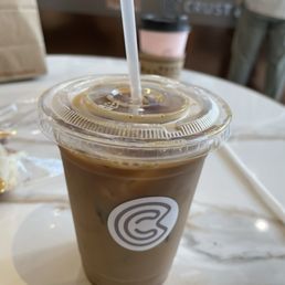 Iced coffee on a warm spring day