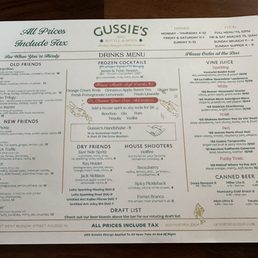 Drink menu, May 2025.