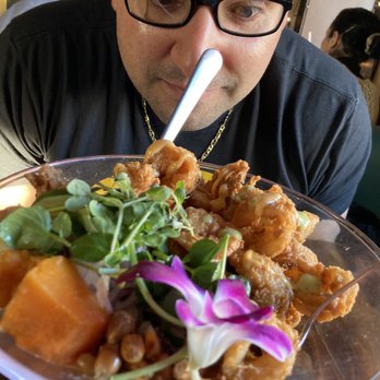 Surfish Bistro - Appetizer special - giant martini glass filled with ceviche and fried seafood. - Latin American Near Me - Brooklyn, New York