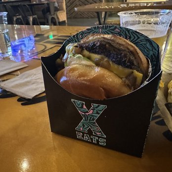 Brewery X - Black Bean Burger my Mom ordered. She loved it. - Breweries Near Me - Anaheim, California