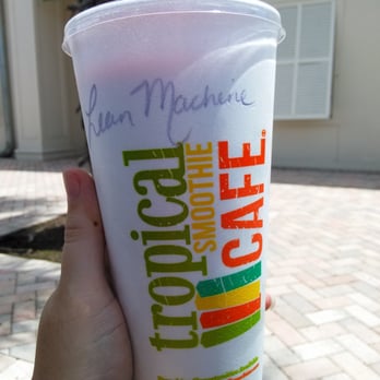 Tropical Smoothie Cafe - I love my lean machine! Strawberry, banana, scoop of energy & fat burner. Nice and refreshing after a workout! ;) - Juice Bars & Smoothies Near Me - Celebration, Florida Tropical Smoothie Cafe - I love my lean machine! Strawberry, banana, scoop of energy & fat burner. Nice and refreshing after a workout! ;) - Juice Bars & Smoothies Near Me - Celebration, Florida