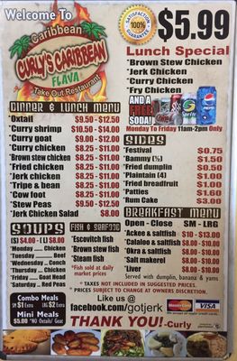 Menu photo 7 Curly's Caribbean West Palm Beach, FL Menu photo 7 Curly's Caribbean West Palm Beach, FL