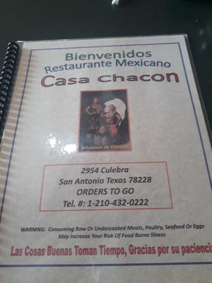 Menu photo 1 Casa Chacon San Antonio, TX