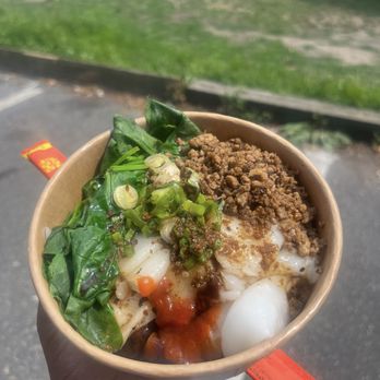 Noodle Lane and Dumplings - Rice Noodles Dan Style with Pork - Noodles Near Me - Brooklyn, New York Noodle Lane and Dumplings - Rice Noodles Dan Style with Pork - Noodles Near Me - Brooklyn, New York