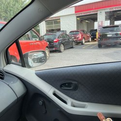 Jiffy Lube - Line for the state inspection.