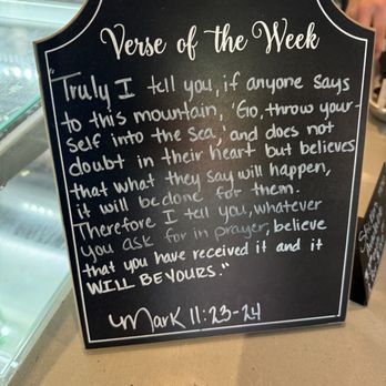 Sueños Coffee - Verse of the week signage. - Coffee & Tea Near Me - Albuquerque, New Mexico