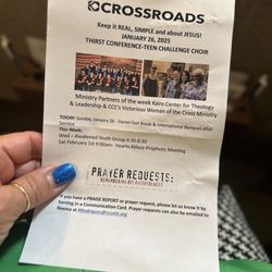Crossroads Christian Center - Todays agenda for Sunday service 1/26/2025