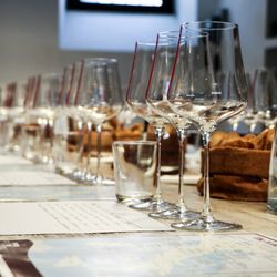 VinoRoma Wine Studio & Social Club - table set for tasting