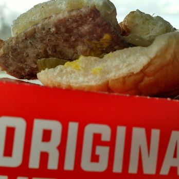 Krystal - This is another angle of the condition of the burger when I removed it from the box. - Fast Food Near Me - Gardendale, Alabama Krystal - This is another angle of the condition of the burger when I removed it from the box. - Fast Food Near Me - Gardendale, Alabama