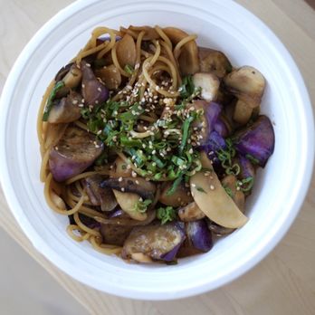Hay Sushi - Japanese Eggplant & Mushroom Pasta  Simeji, king oyster, brown and white button mushrooms, green onion, chive, furikake - Japanese Near Me - Toronto, Ontario