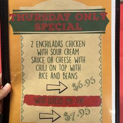 Thursday special