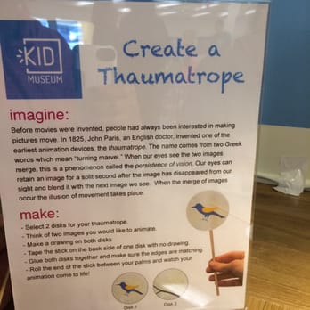 KID Museum - We made 8 thaumotropes. - Children's Museums Near Me - Bethesda, Maryland