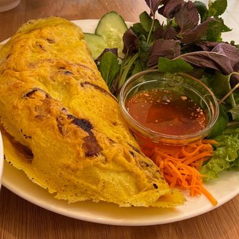 Pho Dau bo - Banhxeo perfectly made. Crunchy and humongous. The seafood vinaigrette made the dish. Just like mom made. - Vietnamese Near Me Pho Dau bo - Banhxeo perfectly made. Crunchy and humongous. The seafood vinaigrette made the dish. Just like mom made. - Vietnamese Near Me