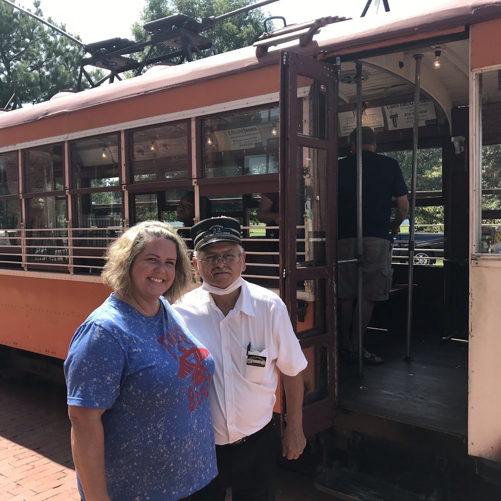 Great old trolley and wonderful volunteer conductor.