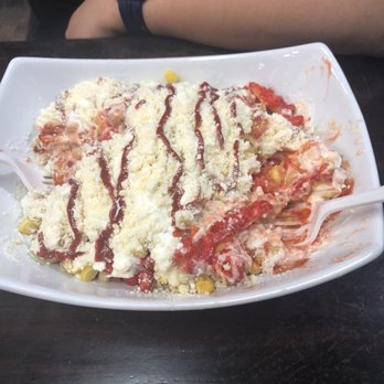 Ceviche Ria - Hot Cheetos loaded corn was delicious. When I asked my wife if she liked it, I got a weird look and "uhhh hell yeah". Haha - Mexican Near Me - Tomball, Texas