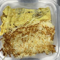 Midway Eats - Omelette and Hash Brown Brown Breakfast