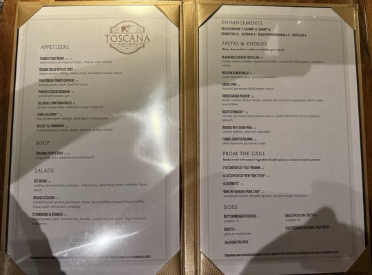 Menu photo 1 Toscana Italian Steakhouse Amarillo, TX