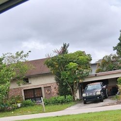 Broward Sheriff's Office - The bushes I hit in front of this house , avoiding the dog