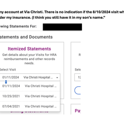Ascension Via Christi Hospital - Manhattan - This shows that they still don't even have the bill filed under my account as the guarantor.