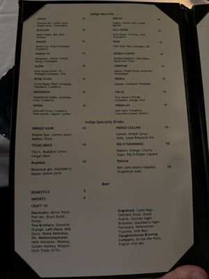Menu photo 1 Indigo Restaurant Springfield, IL