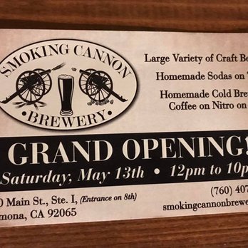 Smoking Cannon Brewery - Grand opening today! - Breweries Near Me - Ramona, California Smoking Cannon Brewery - Grand opening today! - Breweries Near Me - Ramona, California