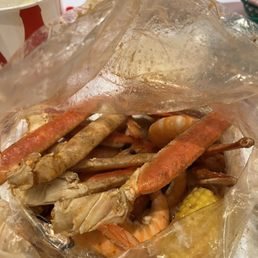 First serving crab legs and shrimp, corn and potatoes!! First serving crab legs and shrimp, corn and potatoes!!