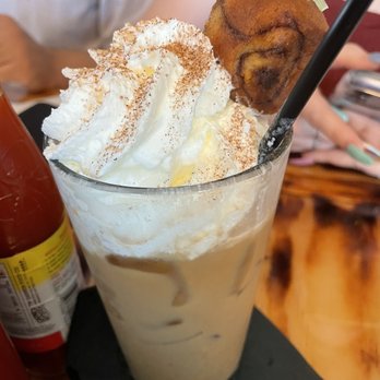 Redhead Bay Cafe - Messy bun latte - New American Near Me - Virginia Beach, Virginia