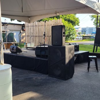 Growl Records - a stage set up for a party - Vinyl Records Near Me - Arlington, Texas Growl Records - a stage set up for a party - Vinyl Records Near Me - Arlington, Texas