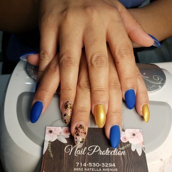 Nail Protection - Vivian's work!!!!! Superbowl 2019 rams - Nail Salons Near Me - Anaheim, California