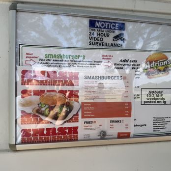 Adrian's Smashburger - Menu - Food Trucks Near Me - Ewa Beach, Hawaii
