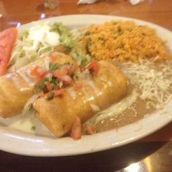 Mr Taco - This is the chimichanga. And while it looks good the beef and chicken was tough. Never again. - Mexican Near Me - Alpharetta, Georgia