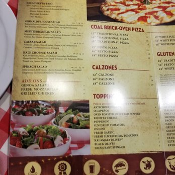 Grimaldi's Pizzeria - Menu - Pizza Near Me - Houston, Texas Grimaldi's Pizzeria - Menu - Pizza Near Me - Houston, Texas