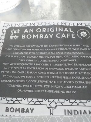 Menu photo 7 Chaakoo Bombay Cafe Glasgow, GLG Menu photo 7 Chaakoo Bombay Cafe Glasgow, GLG