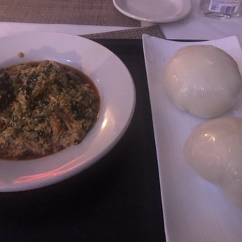 Kalakutah Republic Grill - Pounded. Yam and beef egusi soap with spinach - African Near Me - Indianapolis, Indiana