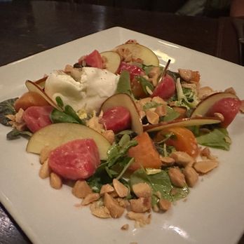 Coast Range - Burrata Salad ($23): Pretty good flavors, but pricey and works best as a shared  appetizer due to the portion size - Steakhouses Near Me - Solvang, California